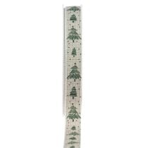 Julebånd gran gavebånd naturgrøn 15mm 20m