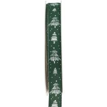 Artikel Julebånd med grantræer gavebånd grønt 15mm 20m