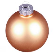 Artikel Juletræskugler af glas pink abrikos Ø6cm 24 stk