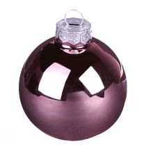 Artikel Juletræskugler af glas pink abrikos Ø6cm 24 stk