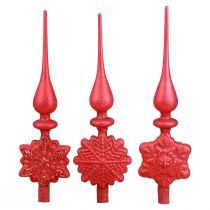 Artikel Juletræstopper rød juletræstopper glas H34cm 1 stk