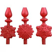 Artikel Juletræstopper rød juletræstopper glas H34cm 1 stk