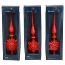 Artikel Juletræstopper rød juletræstopper glas H34cm 1 stk