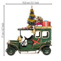 Artikel Juledekoration bil Julebil vintage grøn 15×7×16 cm