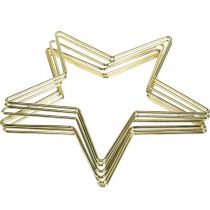 Artikel Julepynt metalstjerne guld dekorativt stjernevedhæng 20cm 6 stk