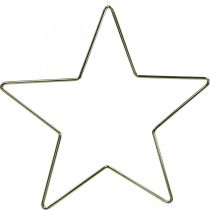 Artikel Julepynt metalstjerne guld dekorativt stjernevedhæng 20cm 6 stk