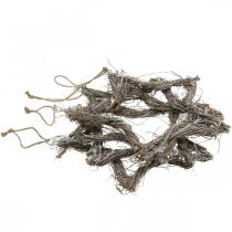 Artikel Julepynt stjerne hvidvaskede stjerner til at hænge op elm 30cm 4stk