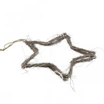 Artikel Julepynt stjerne vinduesdekoration vasket hvid elm Ø40cm 2stk