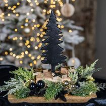 Artikel Julepynt juletræ træ metal bordpynt H22cm