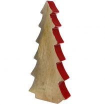 Artikel Juledekoration grantræ trærød, naturlig 28cm