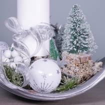 Artikel Julepynt juletræ sneet 10cm 8stk
