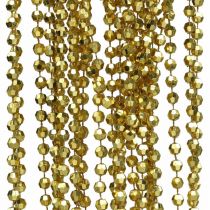 Artikel Juleguirlande Juletræspynt kæde perler guld 9m