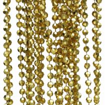 Artikel Juleguirlande Juletræspynt kæde perler guld 9m