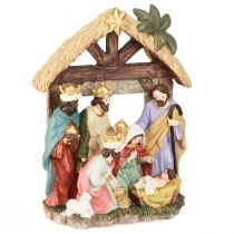 Artikel Julekrybbe med figurer Julekrybbe 15,5×7×20cm