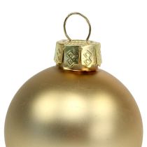 Artikel Julekugle 4cm guld skinnende/mat glas 24 stk