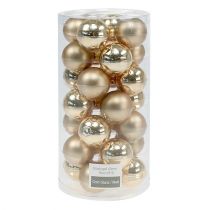 Artikel Julekugle 4cm guld skinnende/mat glas 24 stk