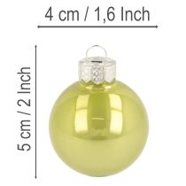 Artikel Juletræskuglesæt, farverige julekugler, skinnende, 40 mm, 24 dele