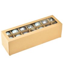 Artikel Dekorative julekugler i glas, blågrå, matte/blanke, 5 cm, 24 stk.