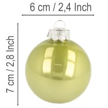 Artikel Juletræskuglesæt, farverige skinnende julekugler, 60 mm, 24 dele