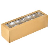 Artikel Juletræskugler i glas, sæt med 3 – lyseblå, blå, metallisk blå &amp; mat, med ophæng, 6 cm, 24 stk.