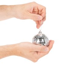 Artikel Julekugledekoration, spejlkugle til ophæng, 7 cm, 6 stk.