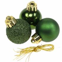 Artikel Juletræspynt julekugle grøn 3cm 14 stk