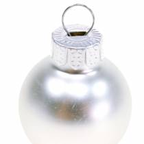 Artikel Mini julekugler sølv assorteret Ø2,5cm 24 stk
