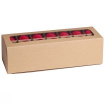 Artikel Julekugler/træpynt i glas i rød, Ø4 cm, 24 stk.