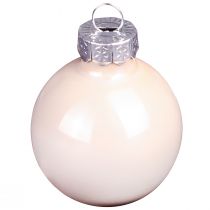 Artikel Glasjulekugler, mini bær beige pink, Ø3 cm, 22 stk.