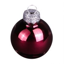 Artikel Glasjulekugler, mini bær beige pink, Ø3 cm, 22 stk.