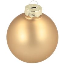 Artikel Julekugler guld og rose ægte glas Ø60mm 24 stk