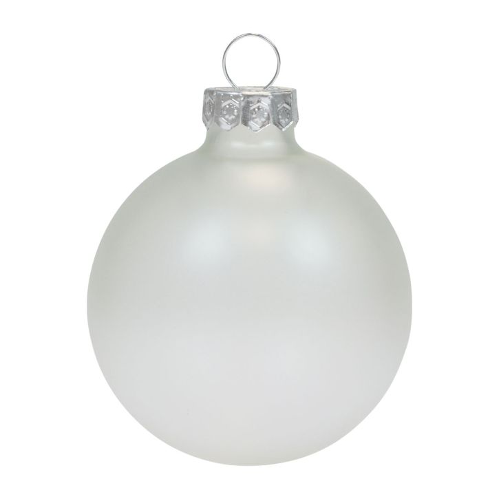 Julekugler glas klare uigennemsigtige juletræskugler Ø6cm 6stk