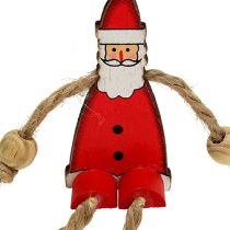 Artikel Julemanden figur sidder 6,5 cm rød 12stk