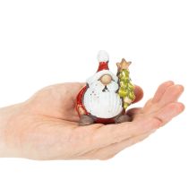 Artikel Julemandsfigur med juletræspynt, 7 cm, 2 stk.