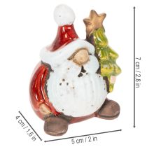 Artikel Julemandsfigur med juletræspynt, 7 cm, 2 stk.