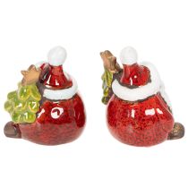 Artikel Julemandsfigur med juletræspynt, 7 cm, 2 stk.
