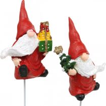 Artikel Julenisse dekorativ stik nisse julemand 7cm 4 stk