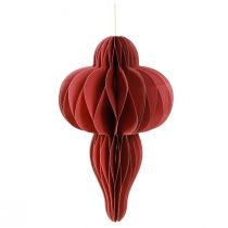 Artikel Julepynt papirpynt Bordeaux H40cm 2 stk