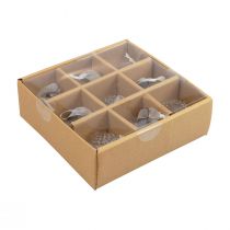 Artikel Julepynt glasdekoration løg klar diamant Ø5,5cm 9 stk