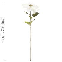 Artikel Kunstig hvid julestjerne, stor blomstrende grendekoration, 65 cm, 2 stk.