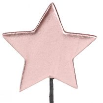 Artikel Julestjerner på pind pink Ø7cm – 2. valg – 24 stk