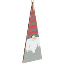 Artikel Julenisser træ til ophængning grårød 15/19,5 cm 8 stk
