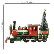 Artikel Juletog med granlokomotiv julegrøn 20 cm