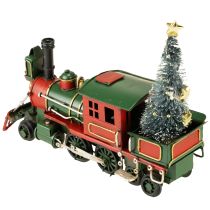 Artikel Juletog med granlokomotiv julegrøn 20 cm