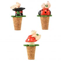 Artikel Vinprop champagne kork vinprop lykkesymboler 6,5cm 3 stk