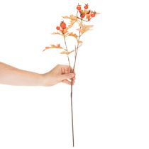 Artikel Kunstig hagtorngren med blade og bær, 62 cm