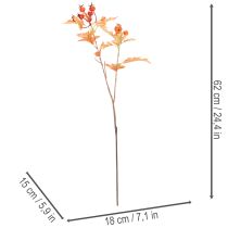 Artikel Kunstig hagtorngren med blade og bær, 62 cm