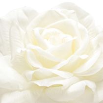 Artikel Hvid Rose Falsk Rose på Stængel Silke Blomst Falsk Rose L72cm Ø13cm