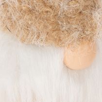 Artikel Dekorativ gnomefigur med skæg til ophængning, 17 cm, 6 stk.