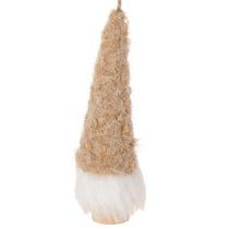 Artikel Dekorativ gnomefigur med skæg til ophængning, 17 cm, 6 stk.